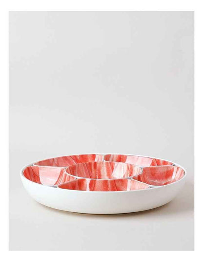Petals Chip & Dip Lazy Susan in Pink