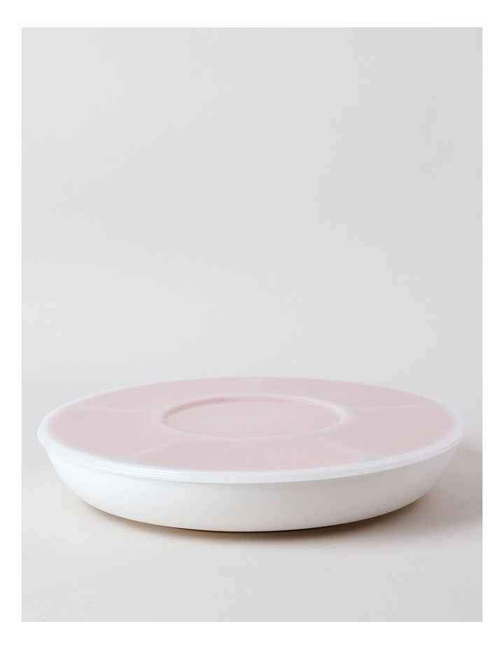 Petals Chip & Dip Lazy Susan in Pink