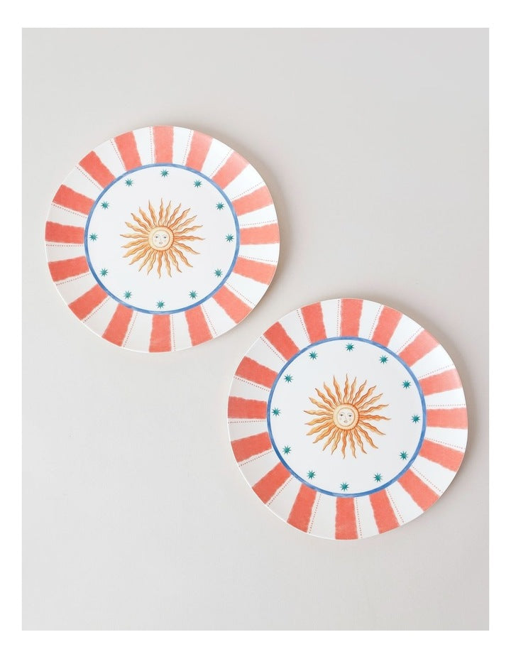 Sunshine Dinner Plate Set of 2 in Multi