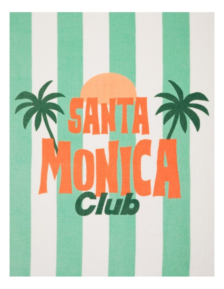 Santa Monica Stripe Printed Flat Towel in Multicoloured