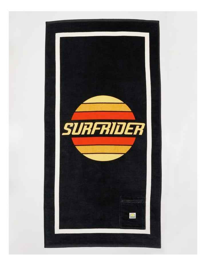 Placement Motif Flat Towel in Navy