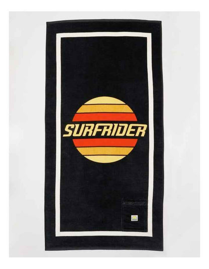 Placement Motif Flat Towel in Navy