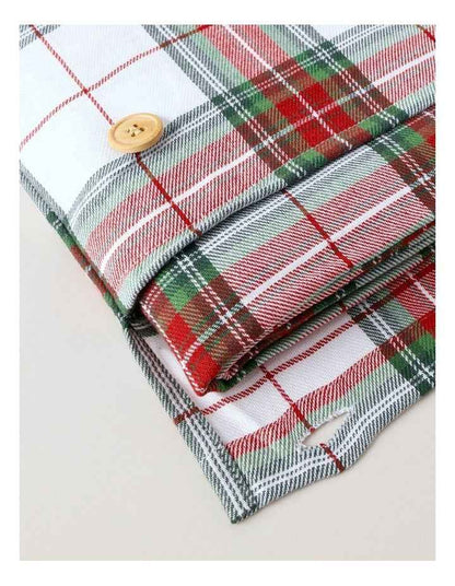 Tartan Tablecloth in White