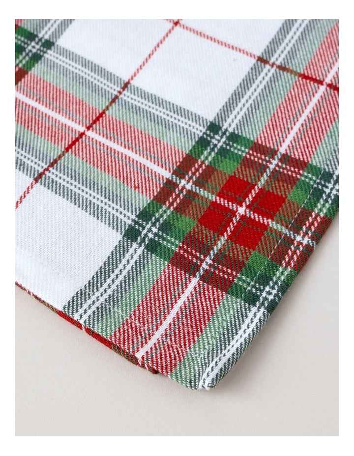 Tartan Tablecloth in White