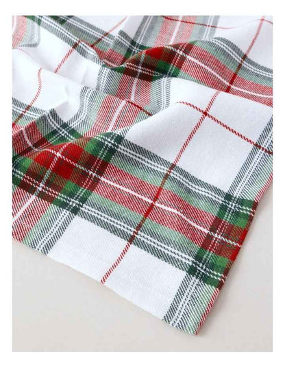 Tartan Napkin Set of 4 in White