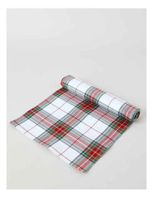Tartan Runner in White