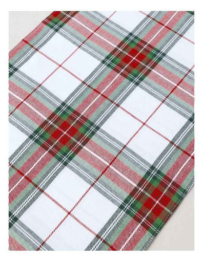Tartan Runner in White