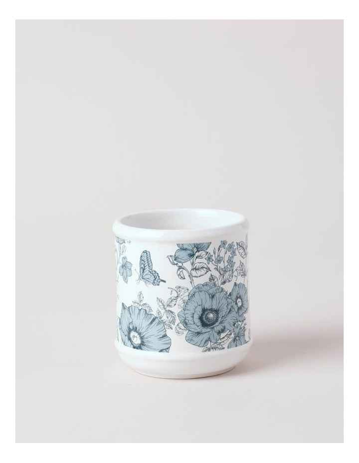 Toile Bathroom Accessories in Blue