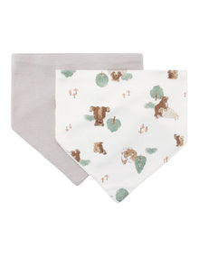 Willow Bear Jersey Bib 2 Pack in Grey