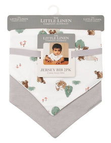 Willow Bear Jersey Bib 2 Pack in Grey