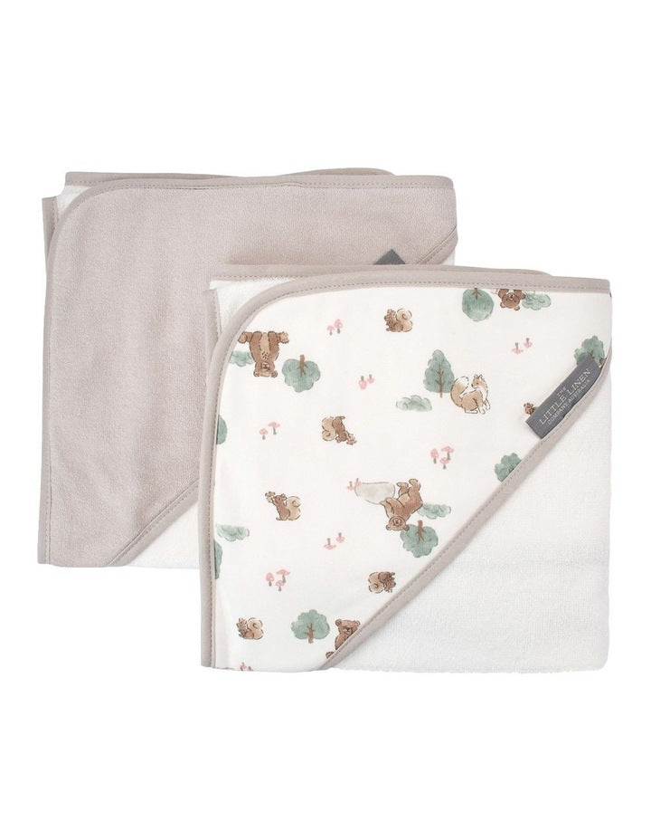 Hooded Towel 2 Pack in Brown