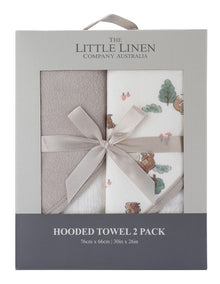 Hooded Towel 2 Pack in Brown