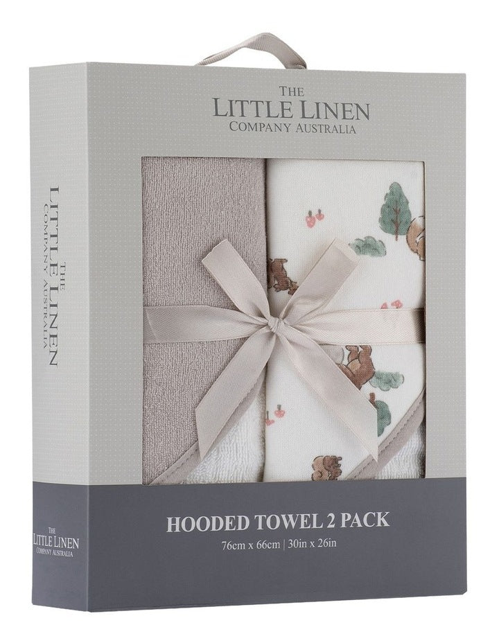 Hooded Towel 2 Pack in Brown
