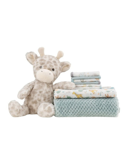 Savanna Giraffe Boxed Gift Set in Blue