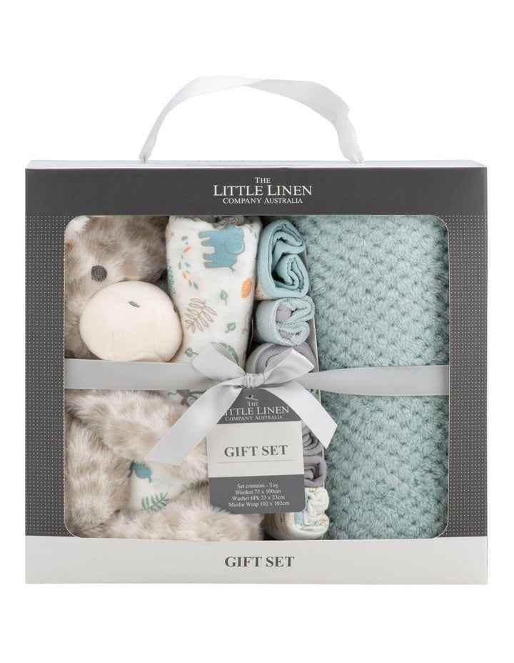 Savanna Giraffe Boxed Gift Set in Blue