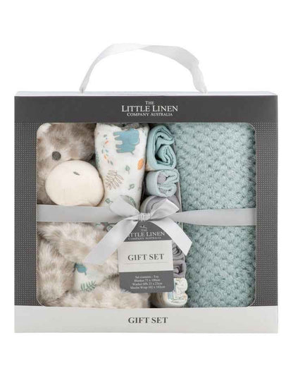 Savanna Giraffe Boxed Gift Set in Blue