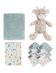 Savanna Giraffe Boxed Gift Set in Blue