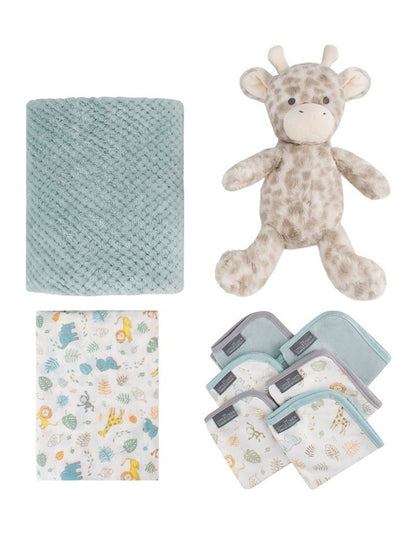 Savanna Giraffe Boxed Gift Set in Blue