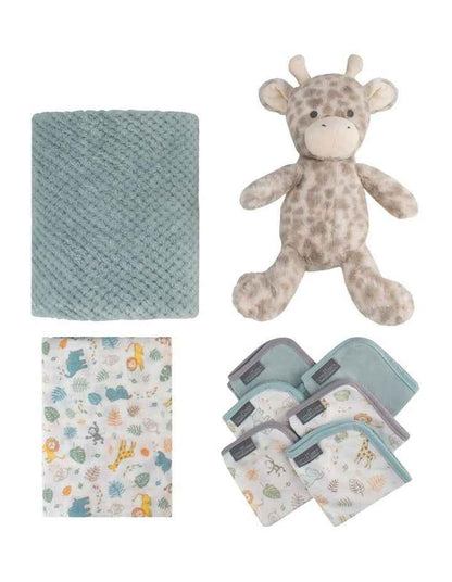 Savanna Giraffe Boxed Gift Set in Blue