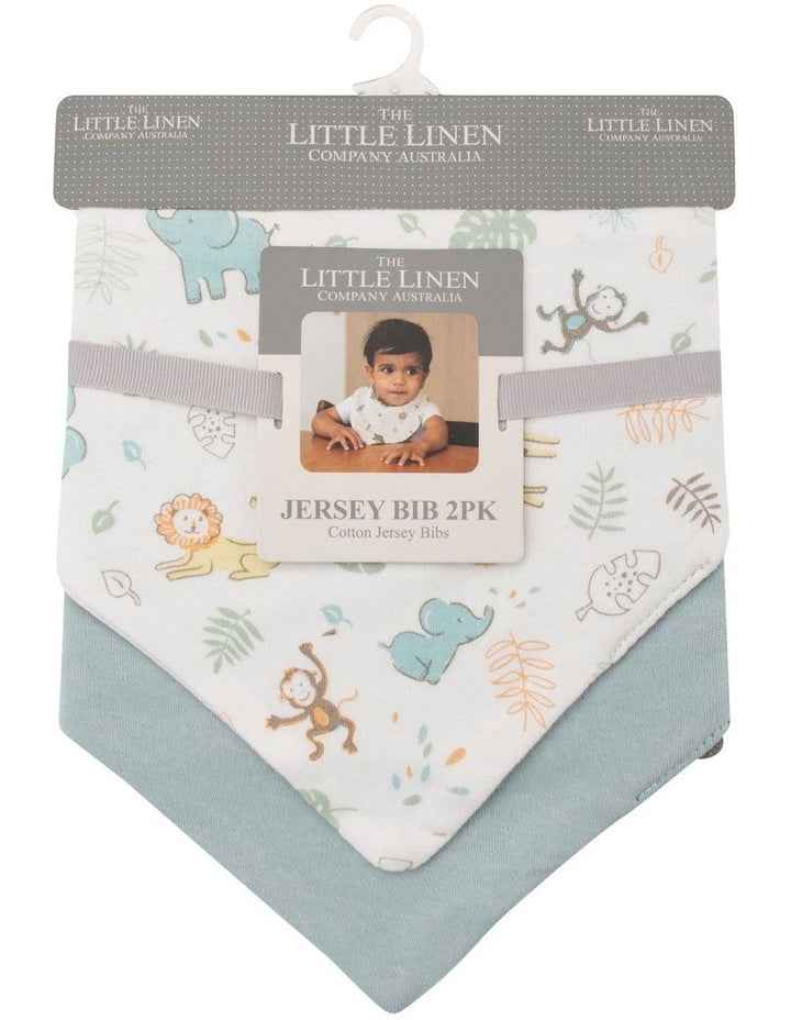 Savannah Giraffe Jersey Bib 2Pack in Blue