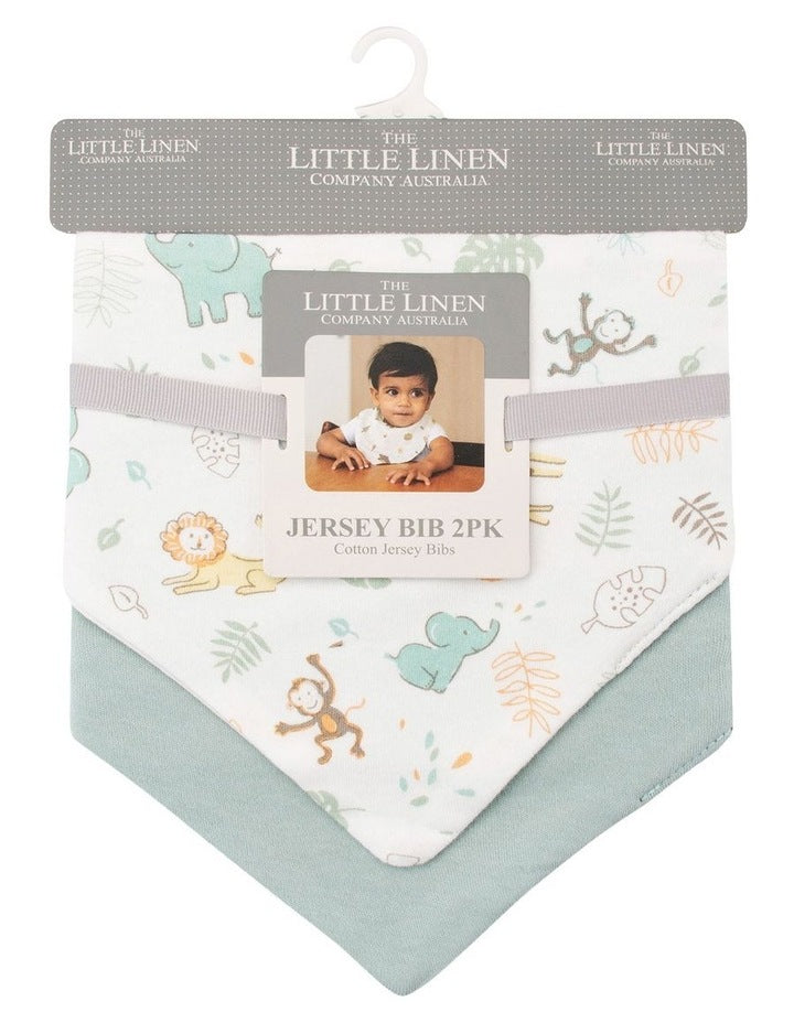 Savannah Giraffe Jersey Bib 2Pack in Blue