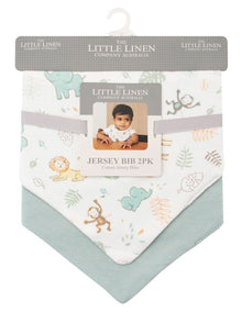 Savannah Giraffe Jersey Bib 2Pack in Blue