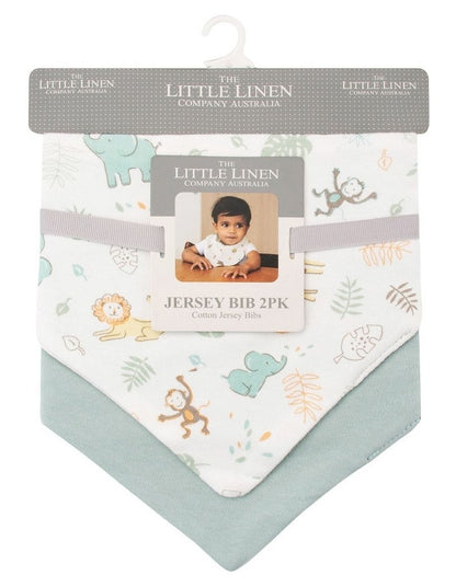 Savannah Giraffe Jersey Bib 2Pack in Blue