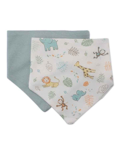 Savannah Giraffe Jersey Bib 2Pack in Blue