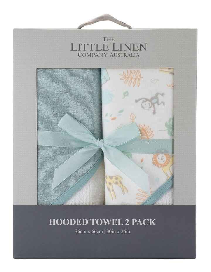 Savannah Giraffe Hooded Towel 2 Pack in Blue