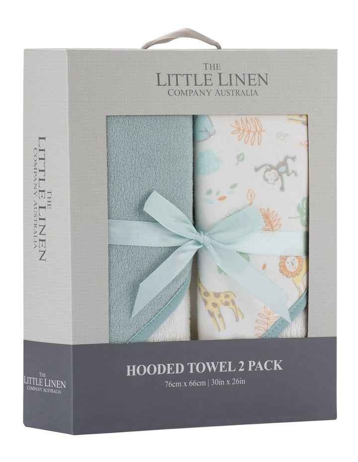 Savannah Giraffe Hooded Towel 2 Pack in Blue