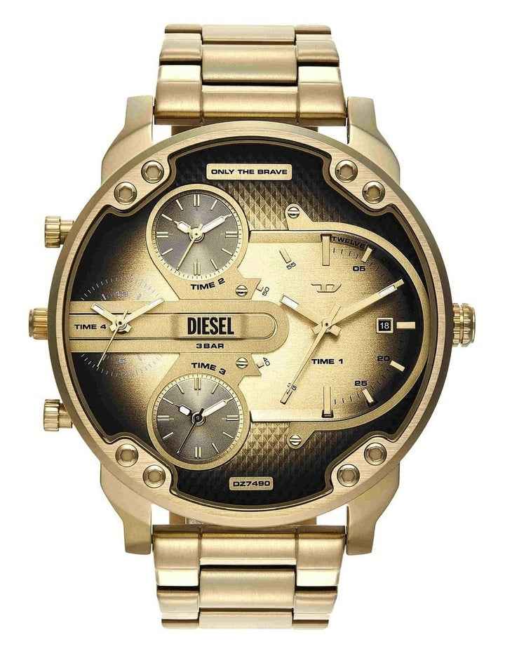 Mr. Daddy Slim Analogue DZ7490 Watch in Gold