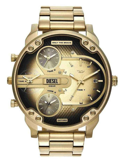 Mr. Daddy Slim Analogue DZ7490 Watch in Gold