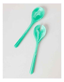 Pastel Brights Salad Server Set of 2 in Teal