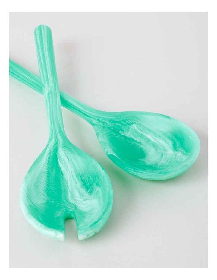 Pastel Brights Salad Server Set of 2 in Teal