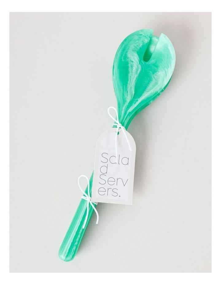Pastel Brights Salad Server Set of 2 in Teal