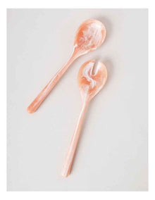 Pastel Brights Salad Server Set of 2 in Peach