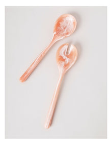 Pastel Brights Salad Server Set of 2 in Peach