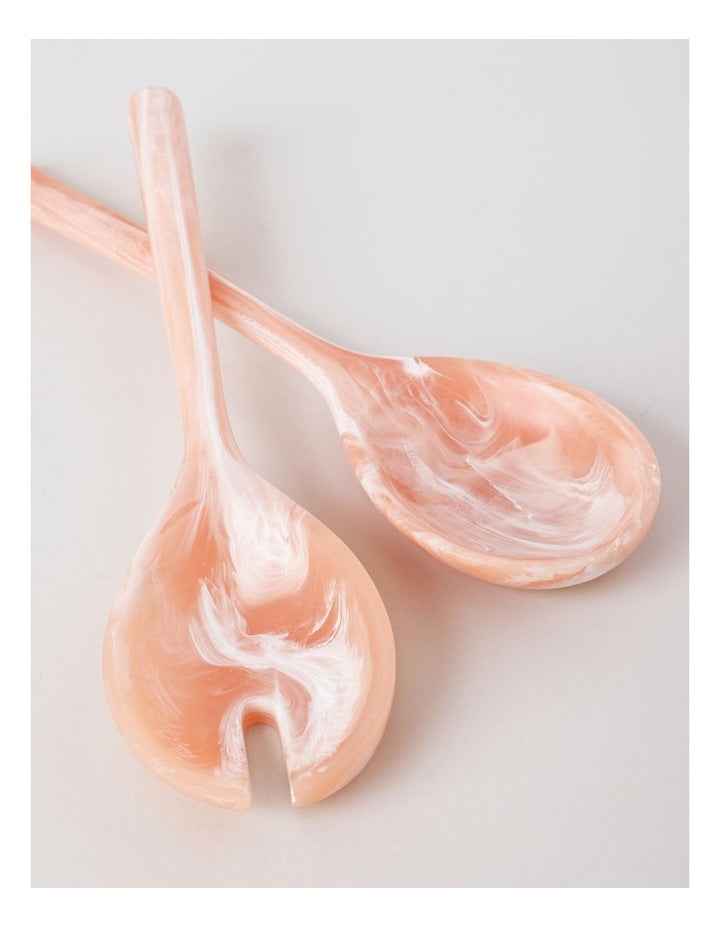 Pastel Brights Salad Server Set of 2 in Peach