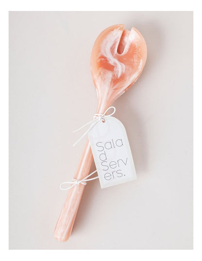 Pastel Brights Salad Server Set of 2 in Peach