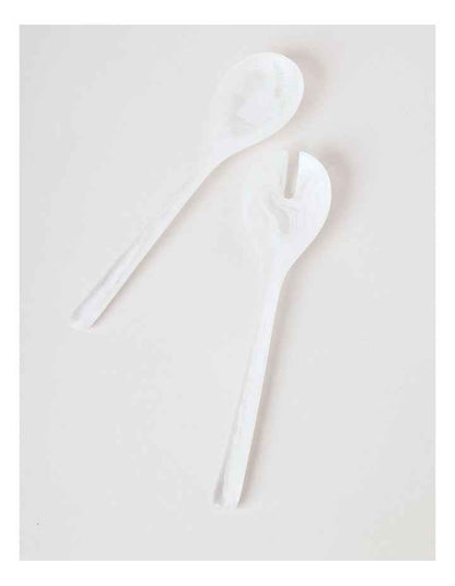 Pastel Brights Salad Server Set of 2 in White
