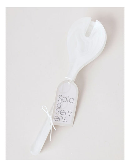 Pastel Brights Salad Server Set of 2 in White