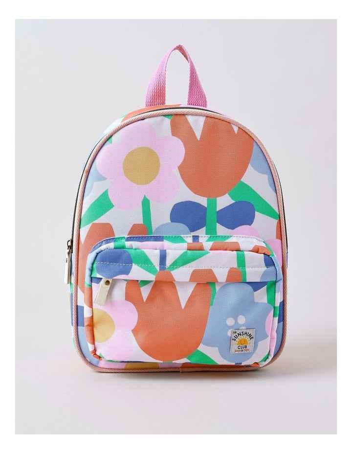 Kinder Backpack Sunflower Print in Pink