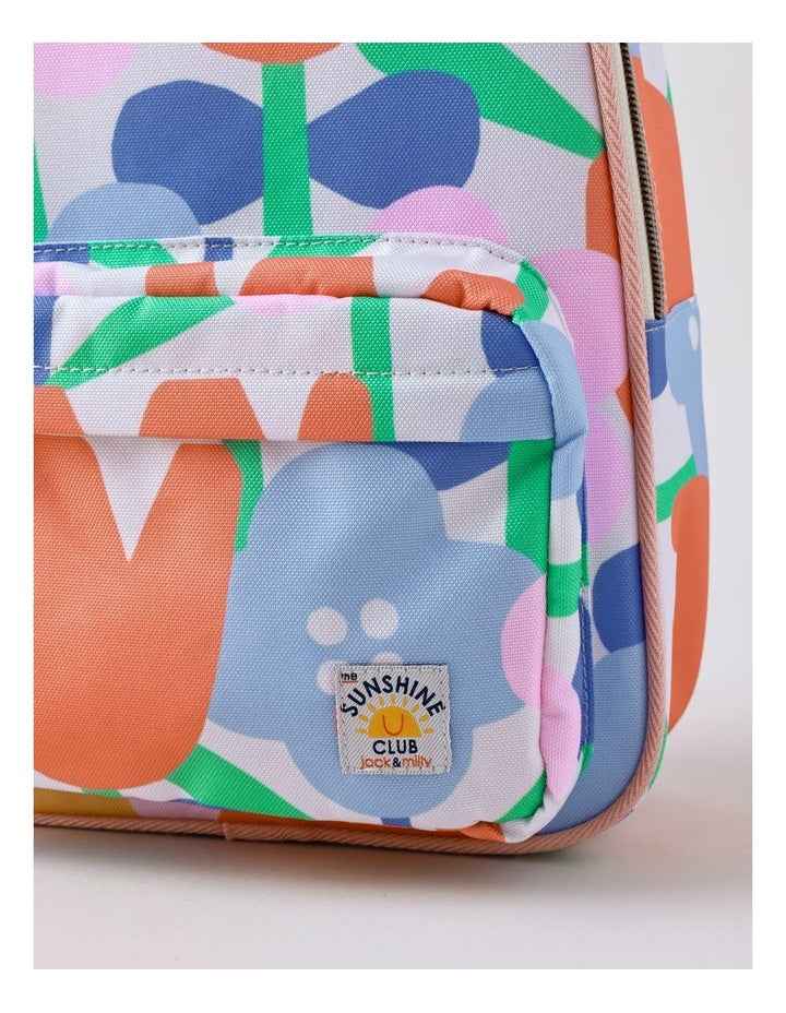 Kinder Backpack Sunflower Print in Pink