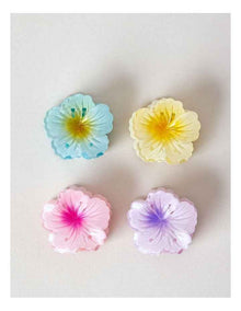 4 Pack Hibiscus Flower Clip in Multi