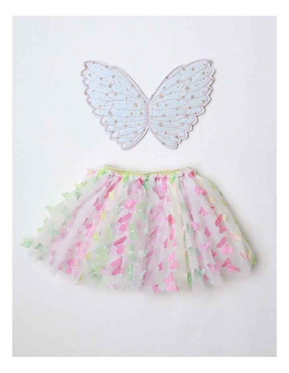 Rainbow Wings and Skirt Set in Rainbow