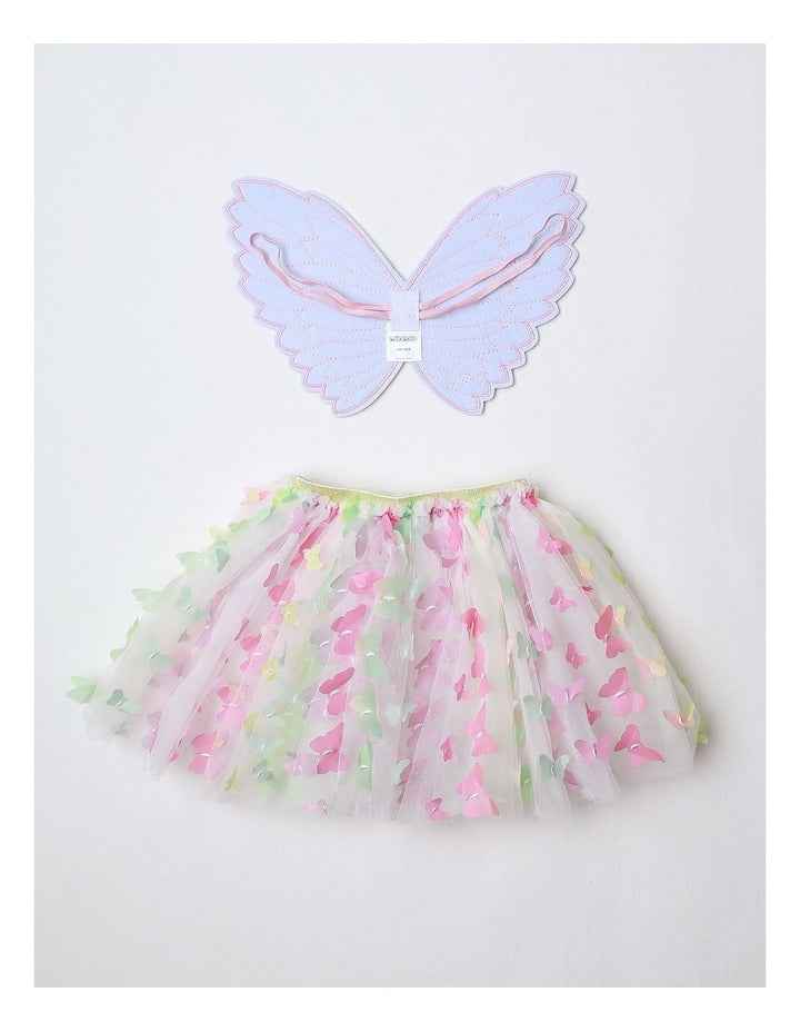 Rainbow Wings and Skirt Set in Rainbow