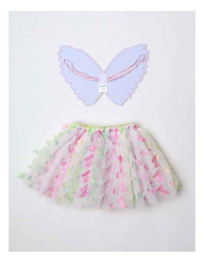 Rainbow Wings and Skirt Set in Rainbow