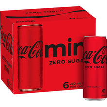 Coca-Cola Zero Sugar Soft Drink Mini Cans 6 x 250ml