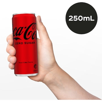 Coca-Cola Zero Sugar Soft Drink Mini Cans 250mL x 6 pack