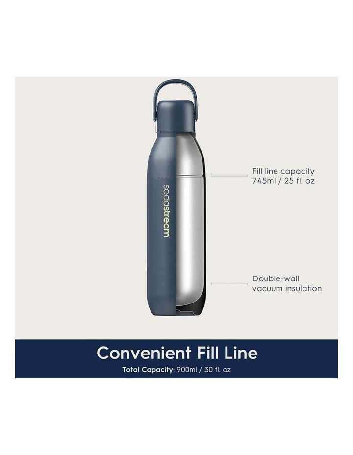 Fizz and Go all Metal Bottle 1062401980 in Storm Blue